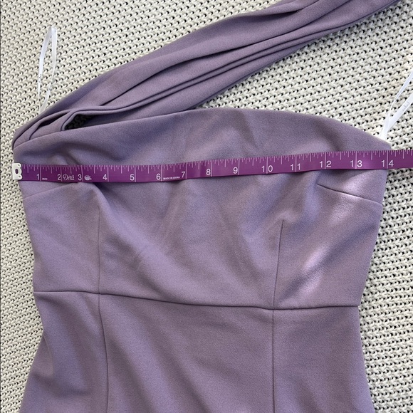 Lulu's One-Shoulder Lavender Dress - Picture 9 of 13